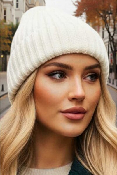 Mood Agenda Women's Soft Textured Thick Ribbed Soft Wool Beret