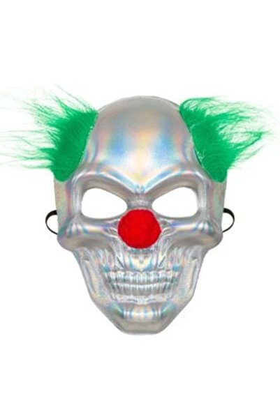 Silver Star Ασημένια μάσκα μεταμφίεσης με πράσινα μαλλιά