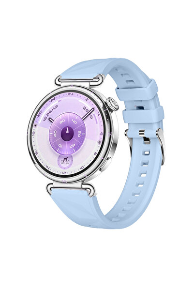 Sneezy Huawei Watch GT6 41mm İle Uyumlu Prism Metal Tokalı Soft Yumuşak Silik...