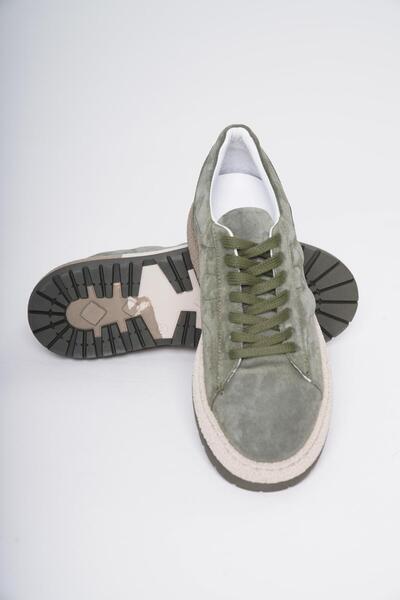 Byterre Bastille Hakiki Deri El Yapımı Erkek Haki Günlük Sneaker