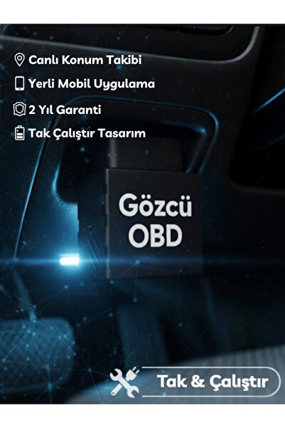 Gözcü Mobil Obd Input Vehicle Gps Tracker Compatible System Instantaneous Location Historical Location Tracking Geofence