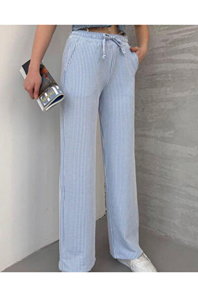 Hugglii بنطلون نسائي واسع الساق من Su Yolu، بنطلون مريح