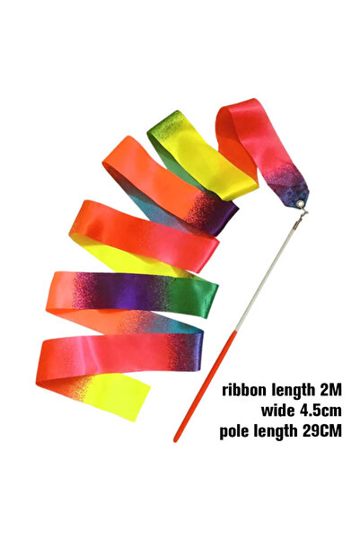 Choice شرائط رياضية ملونة بطول 2 متر، شريط رقص، فن إيقاعي، زينة باليه جمبازية...