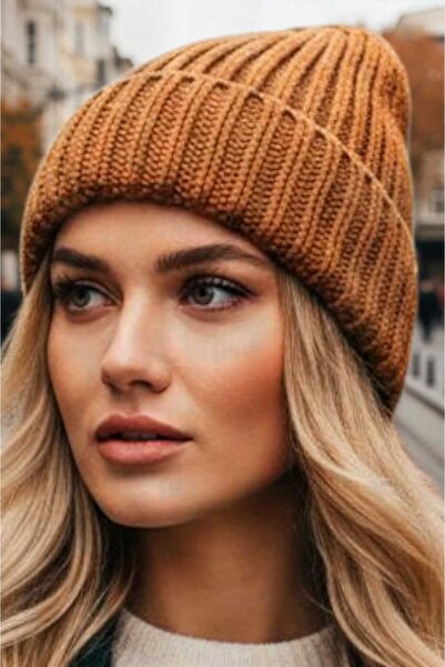 Mood Agenda Women's Soft Textured Thick Ribbed Soft Wool Beret