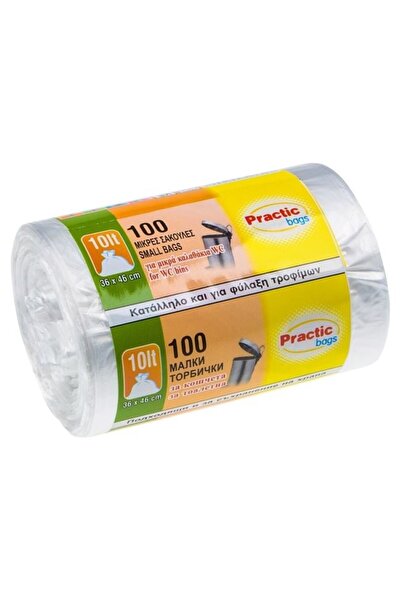 DAsiNU Saci de Gunoi Mici Albi 10L 100 Bucati 36x46cm