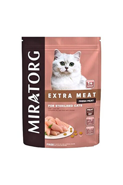 Miratorg لحم إضافي مع دجاج للطعام الجاف المعقم للقطط