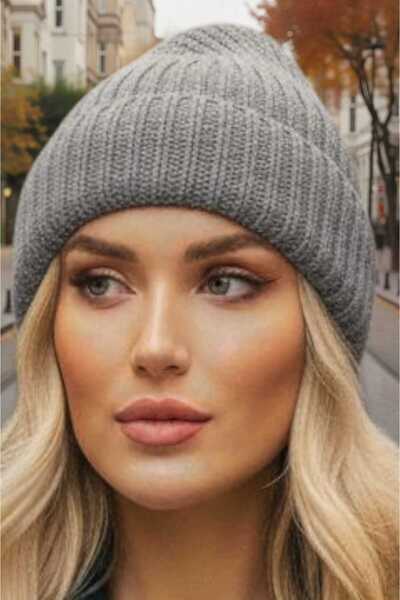 Mood Agenda Women's Soft Textured Thick Ribbed Soft Wool Beret