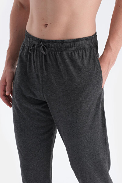 Dagi Anthracite-Navy Blue Double Knitted Trousers