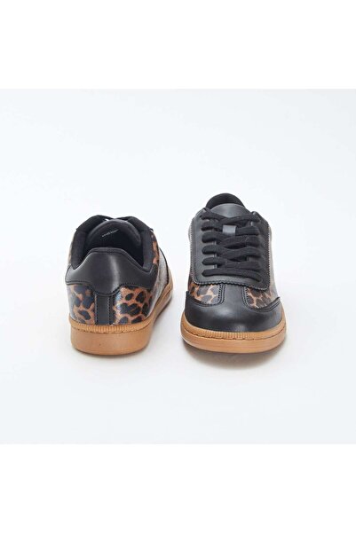 KIABI Low-top leopard print trainers BROWN