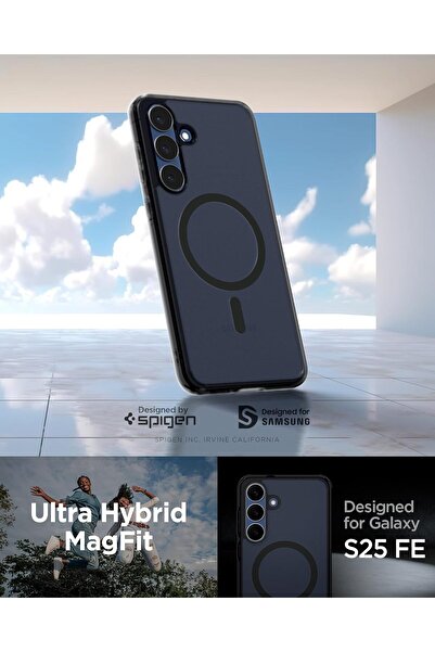 Spigen Ultra Hybrid MagFit for Samsung Galaxy S25 FE case cover [MagSafe compatible] - Frost Black