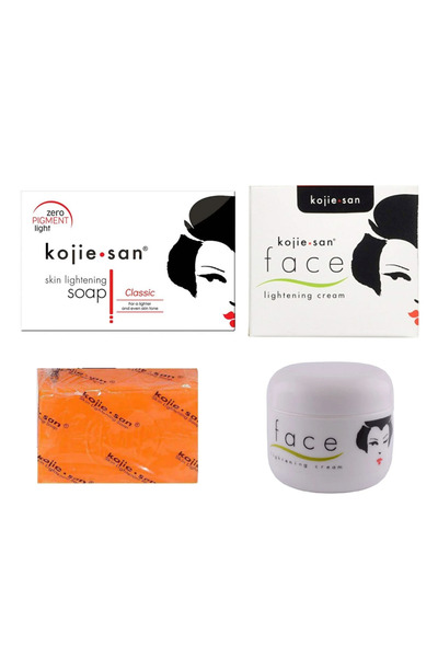 koji san مجموعة من قطعتين كوجي سان صابون 135 جم و كريم 30 جم ل تفتيح البشرة ب...