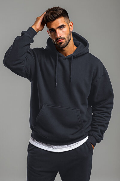 YAKAMEL SET DE Trening Unisex, Supradimensionat, cu Glugă, cu Detalii Striate...