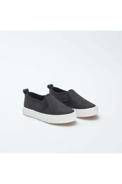 KIABI Slip-on suedette trainers BLACK