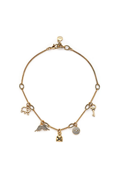 Mon Reve Whispers Melek Kanat, Göz, Fil Charm Zincir Kolye