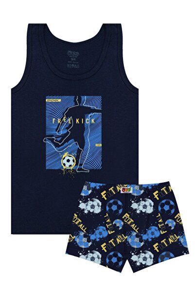 Öts Boy's Singlet Boxer ελαστικό ύφασμα Navy Blue Freekick (96% βαμβάκι - 4% ελαστάνη)