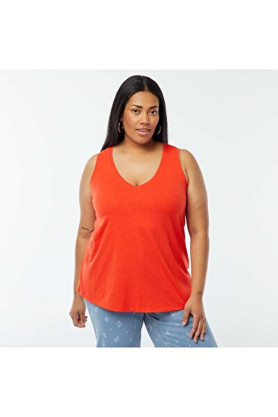 KIABI Sleeveless vest top RED