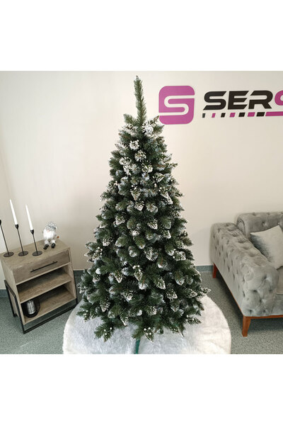 OEM Artificial Christmas tree Deluxe, Crystal snow with cranberries, 2D, 200cm