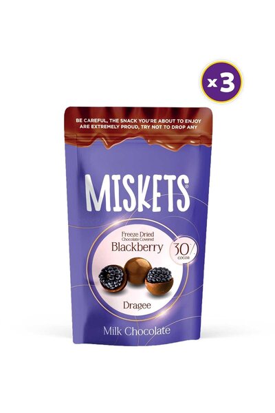 Miskets Sütlü Çikolatalı Böğürtlen 80 gr x 3 Adet