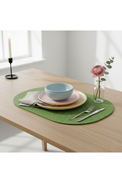 Grand Fine Art 2 bucăți de covoraș american din pâslă verde 33x44 cm