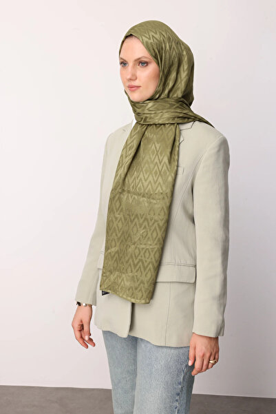 Mooncorn Tile Pattern Shiny Jacquard Shawl