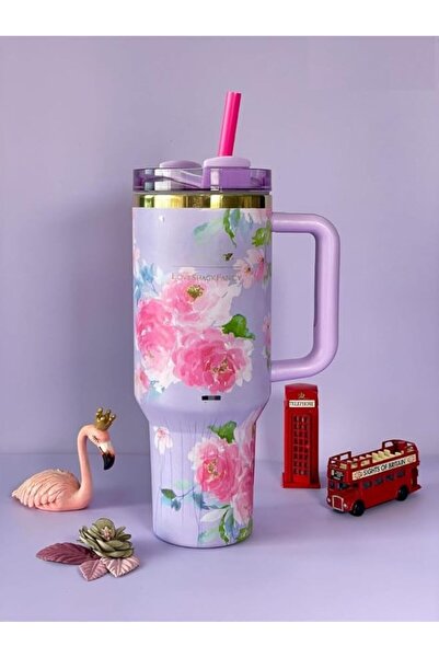 Generic Stanley Quencher H2.0 FlowState Tumbler in a floral print