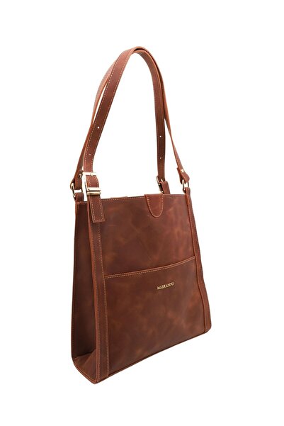 Meskanto Дамска чанта през рамо Bella от естествена кожа