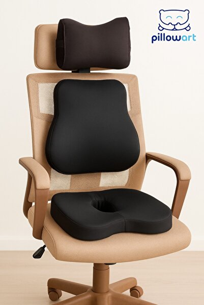 PİLLOWART Orthopedic Pillow Set, Set of 3 That Provides Lumbar, Neck and Hip Support