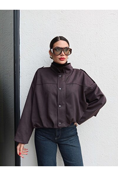 ESRAHELVACI Μπουφάν Bomber από καστόρι με απολέτες