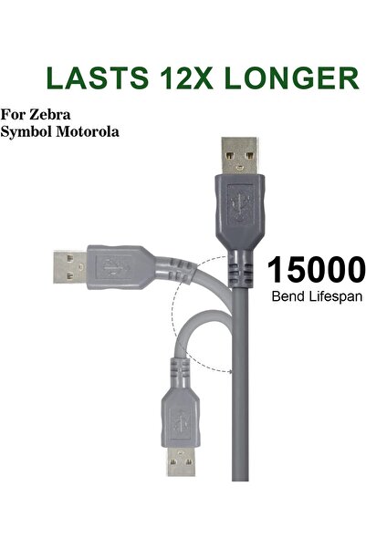 Generic Sumicor Barcode Scanner USB Cord RJ45 Coiled Cable for LS9203i LS3578 LS4008i ds9908 DS6700 Symbol Z