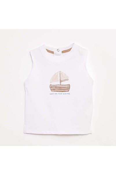 KIABI Vest top with boat print WHITE