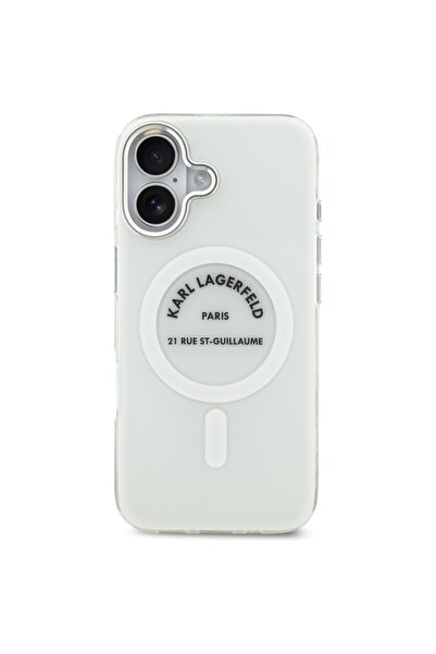 Karl Lagerfeld Case for IPhone 17, IML Glitter K&C Heads Logo MagSafe, Clear Mono Karl&Choupette