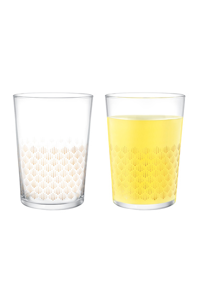 Madame Coco Golden Rain Pierretta Set of 4 Soft Drink Glasses - 510 ml