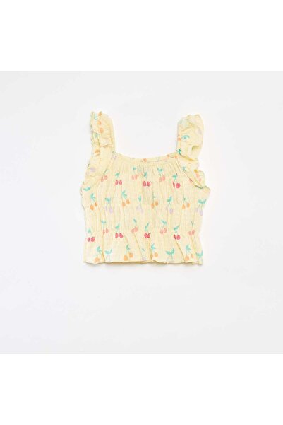 KIABI Waffle-knit vest top YELLOW