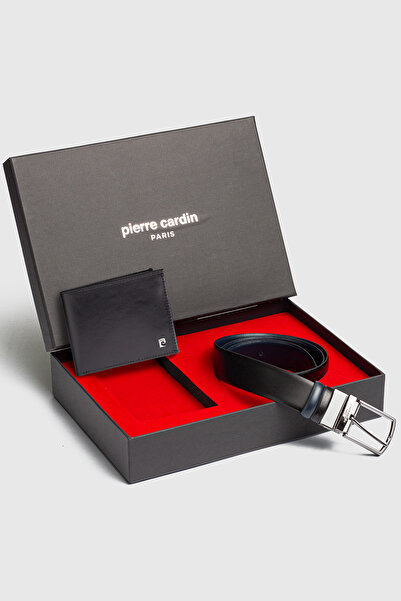 Pierre Cardin -Set 8- % 100 Hakiki Deri Özel Hediye Kutulu Damat Kemer Cüzdan...