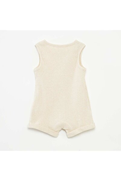 KIABI Short printed romper suit BEIGE