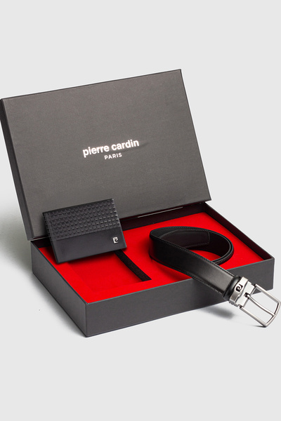 Pierre Cardin -Set 7- % 100 Hakiki Deri Özel Hediye Kutulu Damat Kemer Cüzdan...
