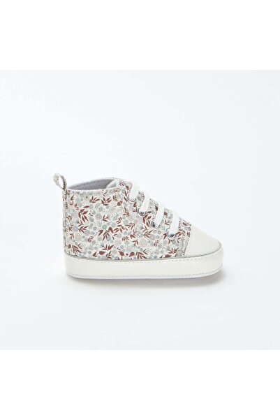 KIABI High-top checked trainers BEIGE