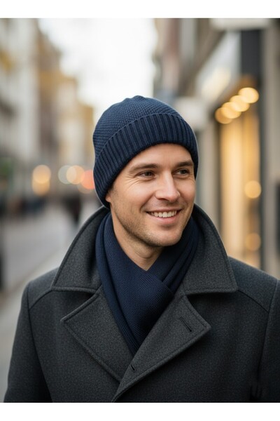 Suyutti Polarlı Erkek Atkı-Bere 2'li Set