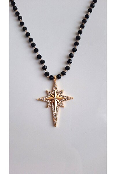 Svc Aksesuar Steel Zircon Stone Polar Star Necklace