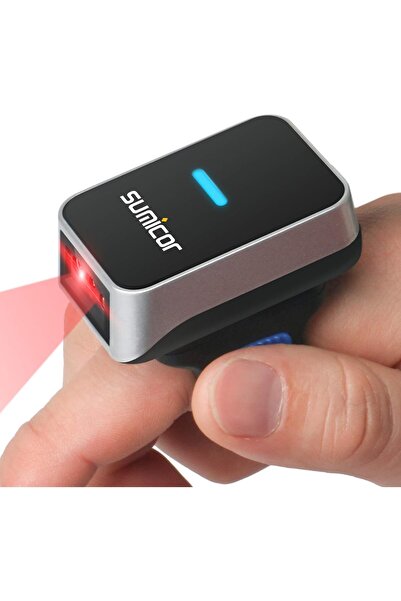 Generic Sumicor Barcode Scanner 2D Bluetooth Wireless Ring Barcode Scanners, Portable Wearable Mini 1D & 2D