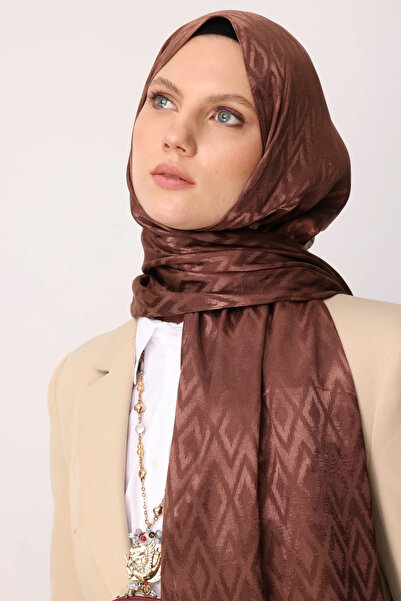 Mooncorn Tile Pattern Shiny Jacquard Shawl