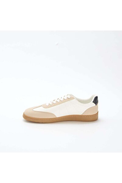 KIABI Two-tone low-top lace-up trainers WHITE