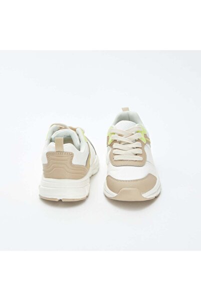 KIABI Low-top trainers with neon details BEIGE