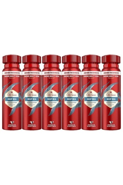 Old Spice Set 6 x Deodorant 150ml Deep Sea, All Day Fresh
