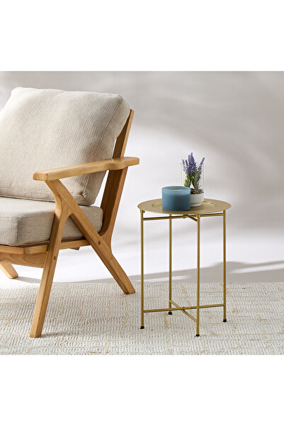 Lifestyle Textured Round Side Table - 36x46 cms