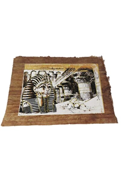 ABS Tablou de perete 32/24cm, pictură în stil egiptean, lucrată manual pe hâr...