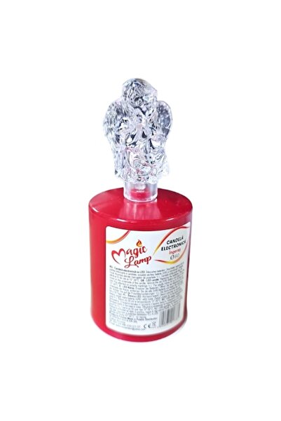 ABS Lumânare electrică înger, roșie, 14 cm