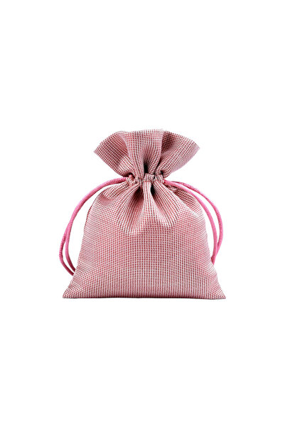 Crisalida Crisalida satin gift bag with lurex, 10 x 13 cm, Rose gold