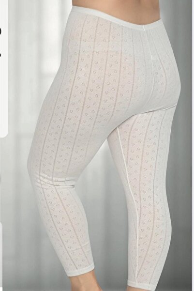 Altınay 3 Pieces Women's Jacquard (Transfer Printed) Oversized Plus Size Long Leggings 90% Cotton 10% Elastane