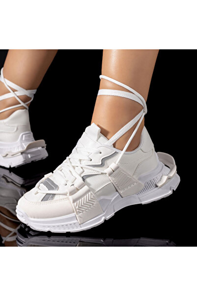 Modlet.ro Γυναικεία λευκά Αθλητικό παπούτσι με πλατφόρμα MOD09410